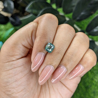 2.19 Ct. Bluish Green Sapphire from Ceylon (Sri Lanka) Life Style