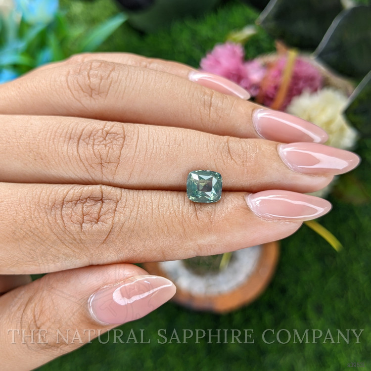 2.19 Ct. Bluish Green Sapphire from Ceylon (Sri Lanka)