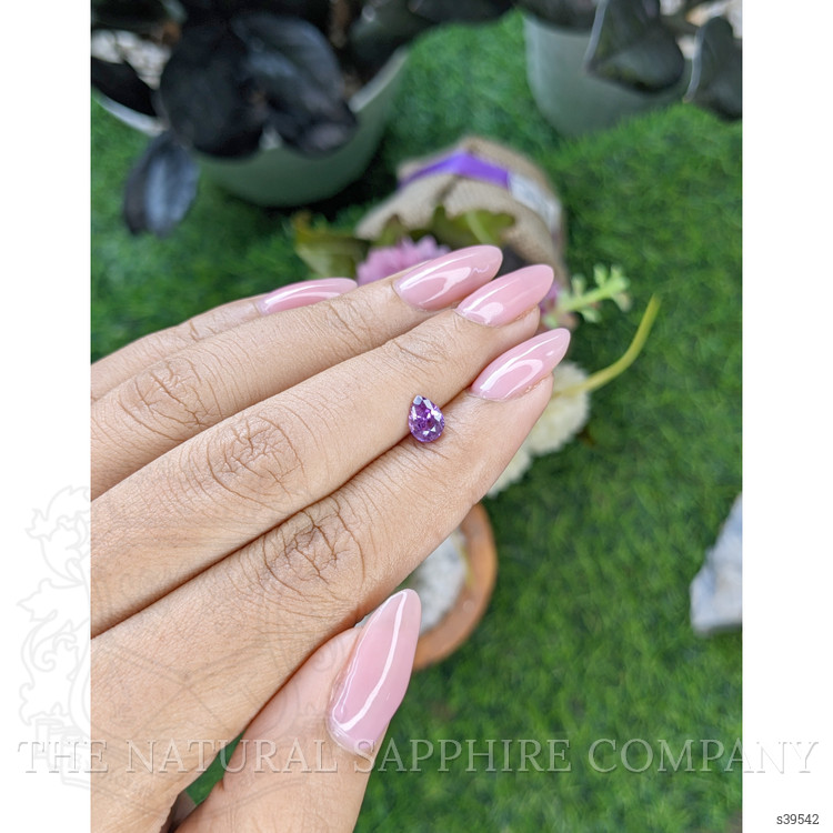 0.74 Ct. Purple Sapphire from Ceylon (Sri Lanka)