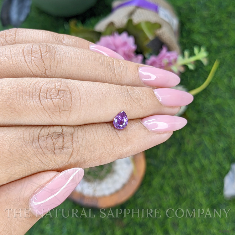 0.74 Ct. Purple Sapphire from Ceylon (Sri Lanka)
