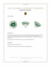 0.91 Ct. Bluish Green Sapphire from Madagascar Appraisal