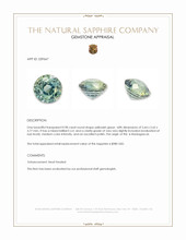 0.98 Ct. Yellowish Green Sapphire from Madagascar Appraisal