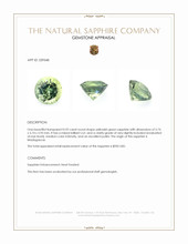0.92 Ct. Yellowish Green Sapphire from Madagascar Appraisal