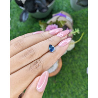 1.30 Ct. Greenish Blue Sapphire from Madagascar Life Style