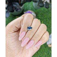 1.30 Ct. Greenish Blue Sapphire from Madagascar Life Style