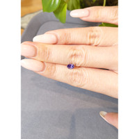0.67 Ct. Bluish Purple Sapphire from Ceylon (Sri Lanka) Life Style