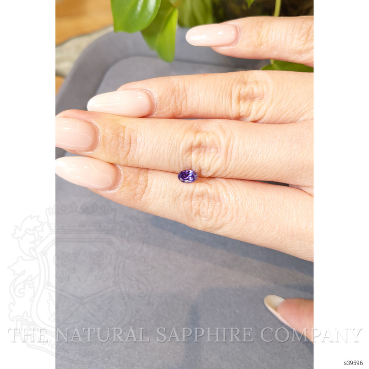 0.67 Ct. Bluish Purple Sapphire from Ceylon (Sri Lanka)