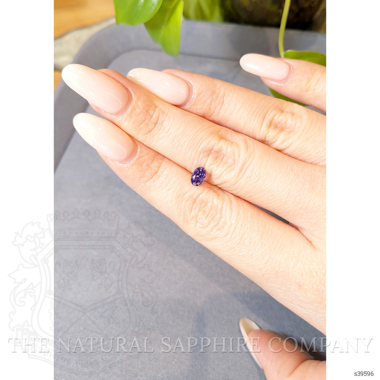 0.67 Ct. Bluish Purple Sapphire from Ceylon (Sri Lanka)