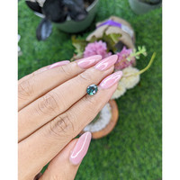 1.24 Ct. Bluish Green Sapphire from Madagascar Life Style