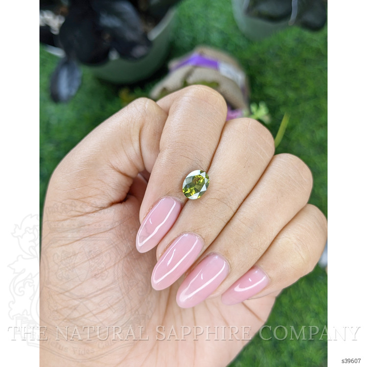 1.79 Ct. Yellowish Green Sapphire from Madagascar