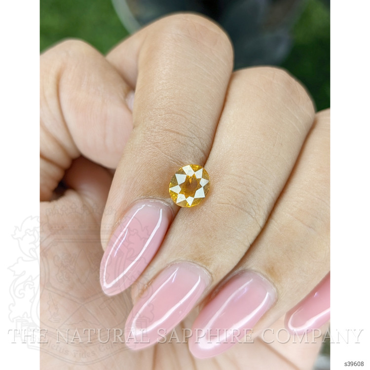 1.52 Ct. Orangish Yellow Sapphire from Ceylon (Sri Lanka)