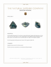 0.74 Ct. Bluish Green Sapphire from Nigeria Appraisal