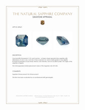 1.02 Ct. Greenish Blue Sapphire from Nigeria Appraisal