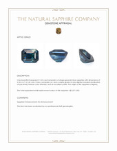 1.02 Ct. Greenish Blue Sapphire from Nigeria Appraisal