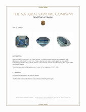 1.02 Ct. Greenish Blue Sapphire from Nigeria Appraisal