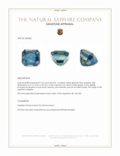 1.03 Ct. Greenish Blue Sapphire from Nigeria Appraisal