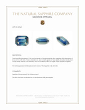 1.04 Ct. Greenish Blue Sapphire from Nigeria Appraisal