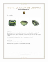 1.06 Ct. Yellowish Green Sapphire from Nigeria Appraisal