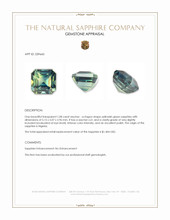 1.08 Ct. Yellowish Green Sapphire from Nigeria Appraisal