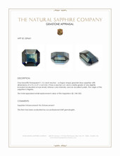 1.16 Ct. Greenish Blue Sapphire from Nigeria Appraisal