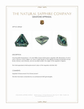 1.18 Ct. Bluish Green Sapphire from Nigeria Appraisal