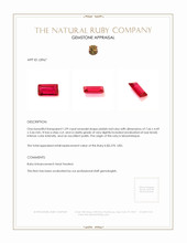 1.09 Ct. Ruby from Mozambique Appraisal