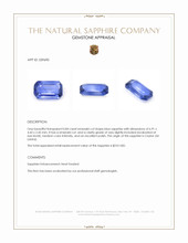 0.84 Ct. Blue Sapphire from Ceylon (Sri Lanka) Appraisal