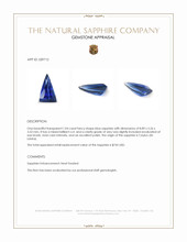 1.04 Ct. Blue Sapphire from Ceylon (Sri Lanka) Appraisal