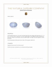 7.66 Ct. Bluish Grey Star Sapphire from Ceylon (Sri Lanka) Appraisal