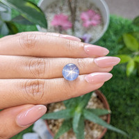 8.80 Ct. Blue Star Sapphire from Ceylon (Sri Lanka) Life Style