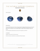 6.40 Ct. Blue Star Sapphire from Ceylon (Sri Lanka) Appraisal