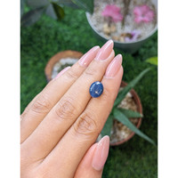6.40 Ct. Blue Star Sapphire from Ceylon (Sri Lanka) Life Style