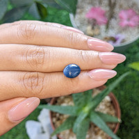 6.40 Ct. Blue Star Sapphire from Ceylon (Sri Lanka) Life Style