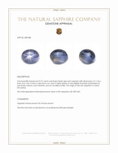 8.75 Ct. Bluish Grey Star Sapphire from Ceylon (Sri Lanka) Appraisal