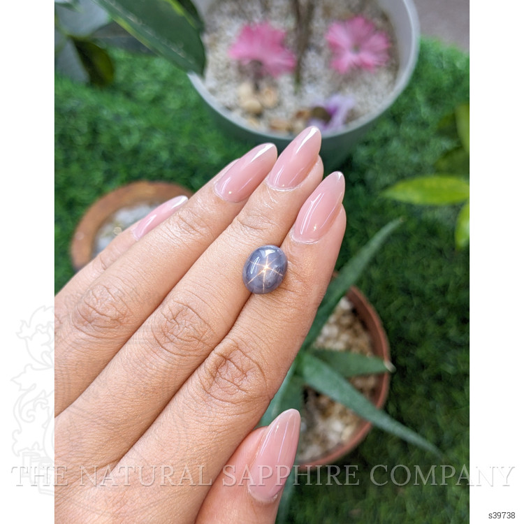 8.75 Ct. Bluish Grey Star Sapphire from Ceylon (Sri Lanka)