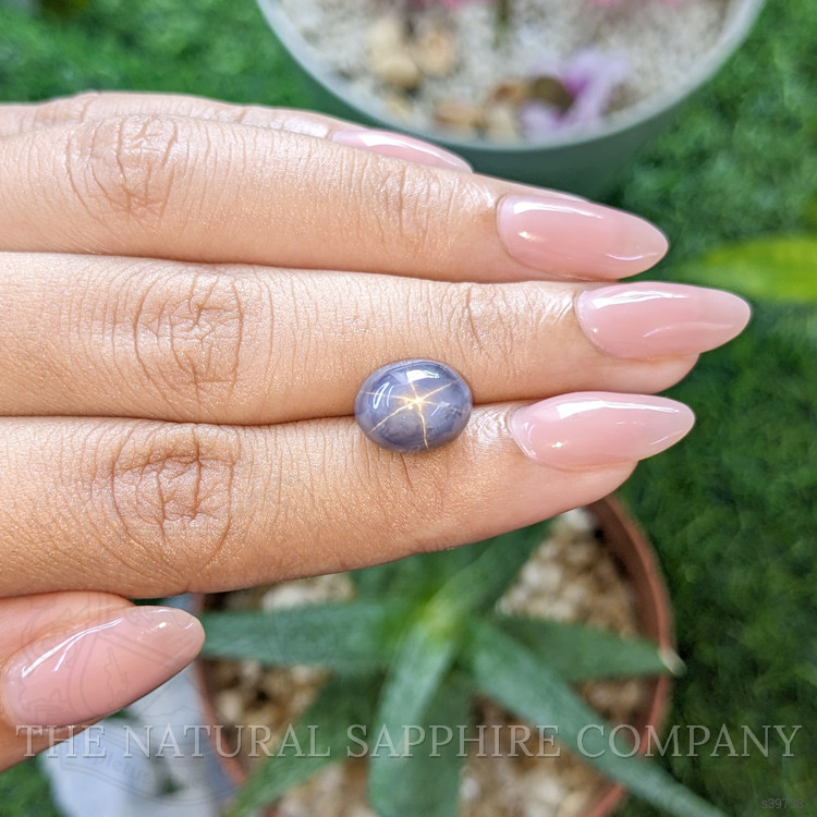 8.75 Ct. Bluish Grey Star Sapphire from Ceylon (Sri Lanka)