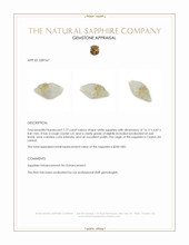 7.77 Ct. White Sapphire from Ceylon (Sri Lanka) Appraisal