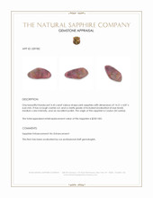 4.45 Ct. Pink Sapphire from Ceylon (Sri Lanka) Appraisal