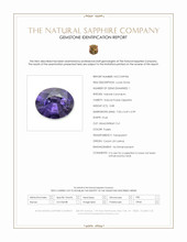 0.88 Ct. Purple Sapphire from Ceylon (Sri Lanka) Scan Report