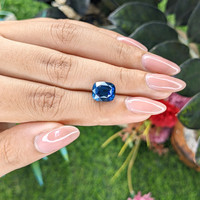 5.37 Ct. Blue Sapphire from Madagascar Life Style