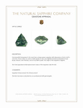 2.50 Ct. Green Sapphire from Nigeria Appraisal