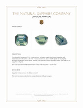 2.51 Ct. Bluish Green Sapphire from Nigeria Appraisal