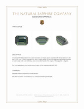 3.01 Ct. Green Sapphire from Nigeria Appraisal
