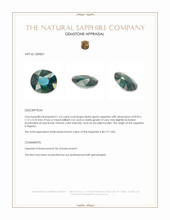 1.63 Ct. Bluish Green Sapphire from Nigeria Appraisal
