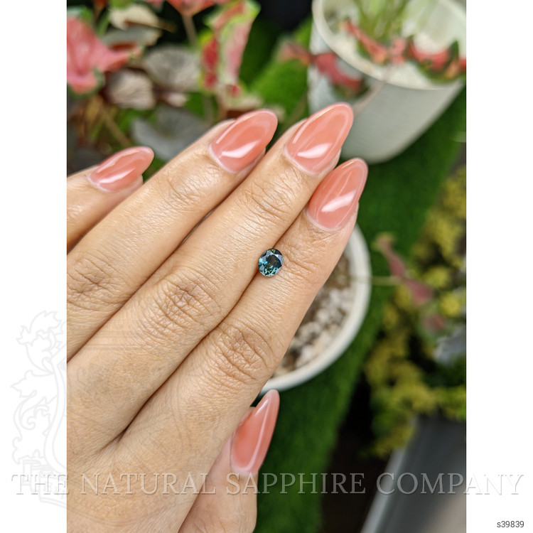 0.81 Ct. Greenish Blue Sapphire from Madagascar