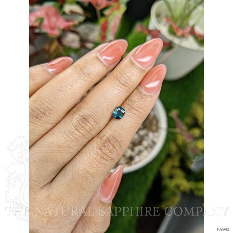 0.88 Ct. Greenish Blue Sapphire from Madagascar