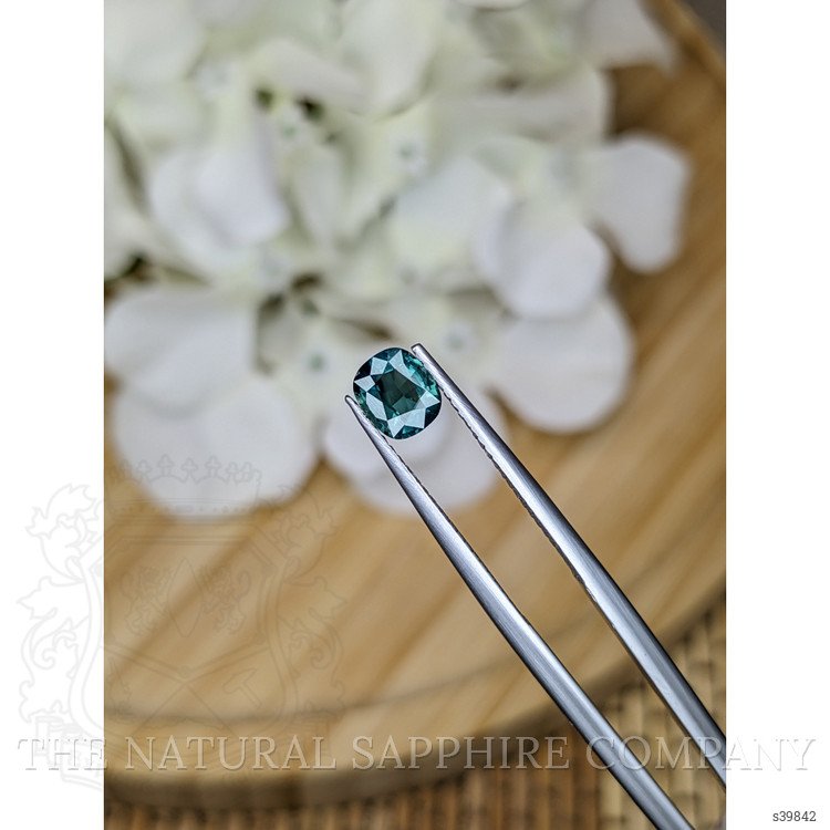 0.88 Ct. Greenish Blue Sapphire from Madagascar
