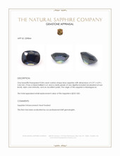 0.84 Ct. Greenish Blue Sapphire from Madagascar Appraisal
