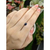 0.84 Ct. Greenish Blue Sapphire from Madagascar Life Style