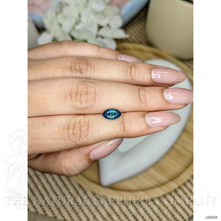 1.31 Ct. Greenish Blue Sapphire from Madagascar